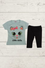Σετ Παιδικό Μπλουζάκι Παντελονάκι Little Kitty W2284