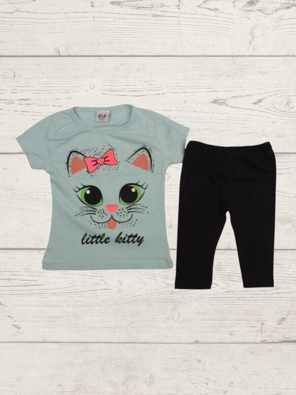 Σετ Παιδικό Μπλουζάκι Παντελονάκι Little Kitty W2284