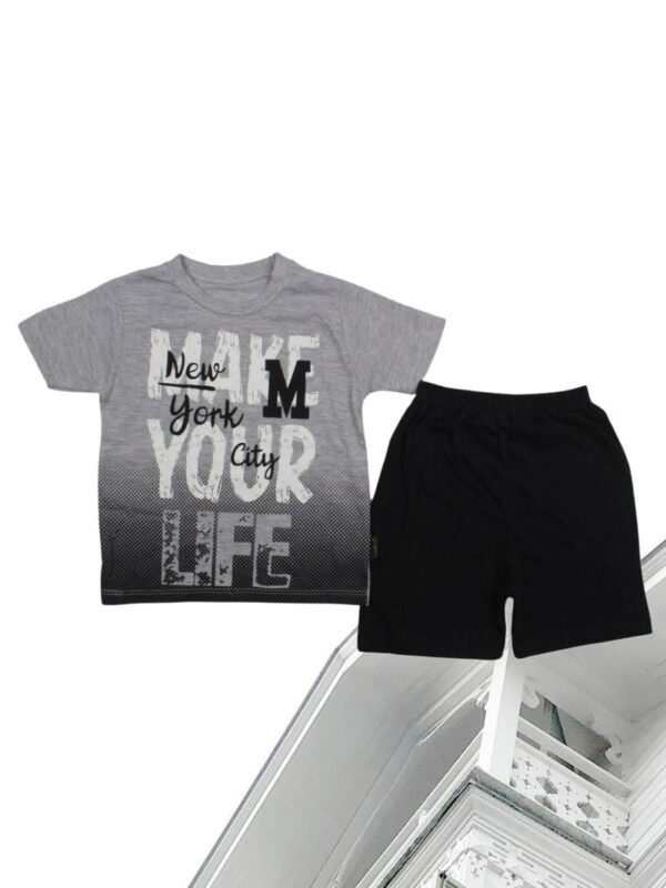 Σετ Παιδικό Μπλουζάκι Παντελονάκι Make Your Life Print W0607