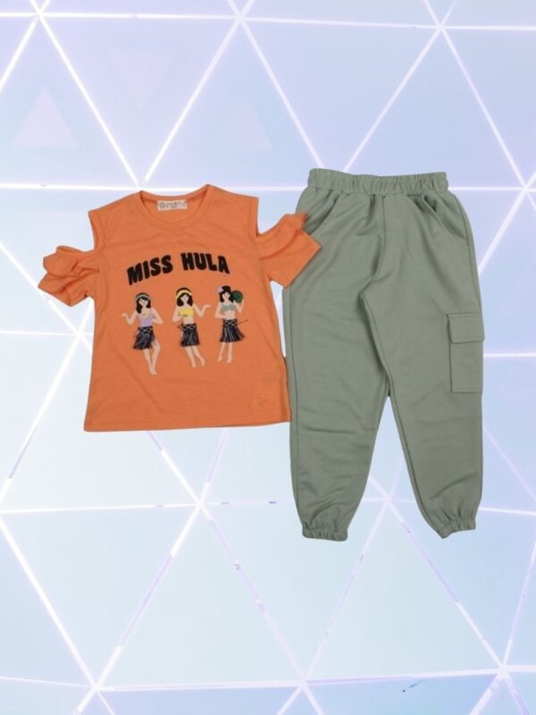 Σετ Παιδικό Μπλουζάκι Παντελονάκι Miss Hula R3010