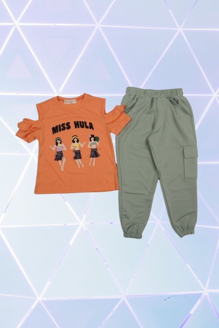 Σετ Παιδικό Μπλουζάκι Παντελονάκι Miss Hula R3010