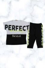 Σετ Παιδικό Μπλουζάκι Παντελονάκι Miss Perfect S0441