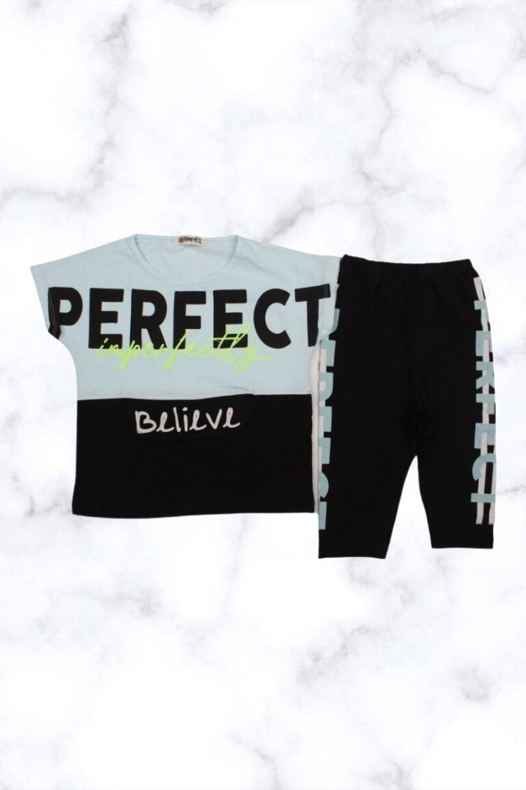 Σετ Παιδικό Μπλουζάκι Παντελονάκι Miss Perfect W0441