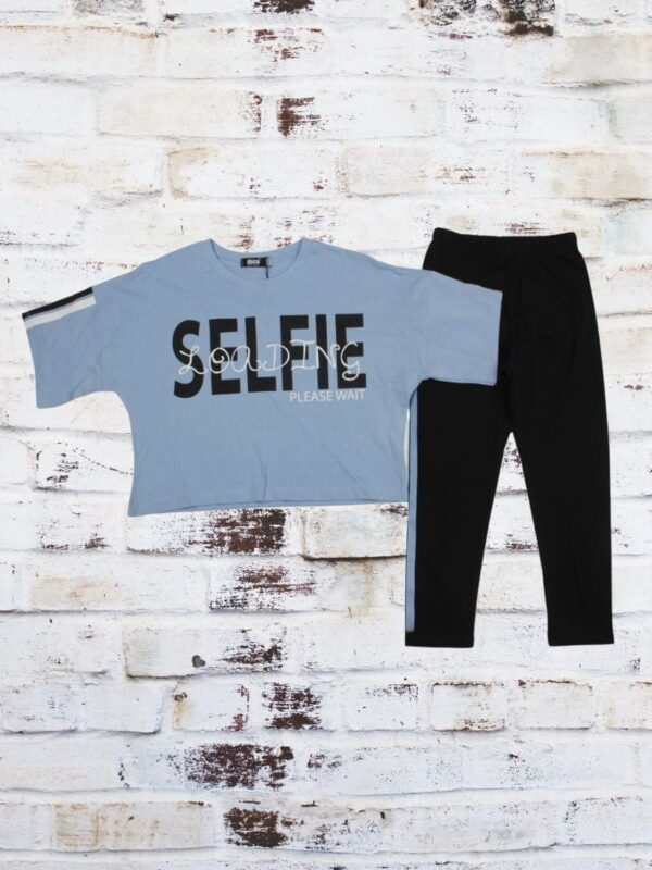 Σετ Παιδικό Μπλουζάκι Παντελονάκι Selfie W22712