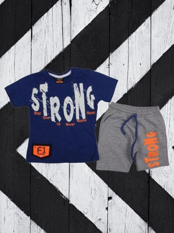 Σετ Παιδικό Μπλουζάκι Παντελονάκι Strong R10106