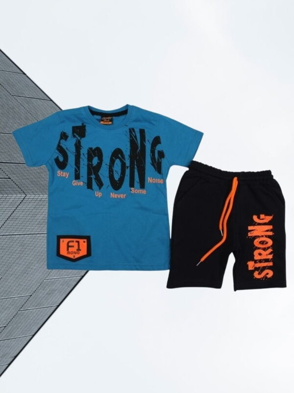 Σετ Παιδικό Μπλουζάκι Παντελονάκι Strong W10106