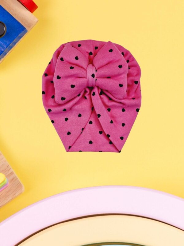 Τουρμπάνι Βρεφικό με Φιόγκο Καρδούλες F22219