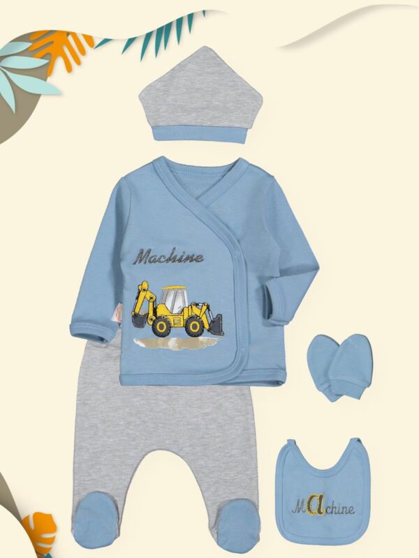 Βρεφικό Σετ για Αγόρι 5 τ.μ.χ Excavator W6041