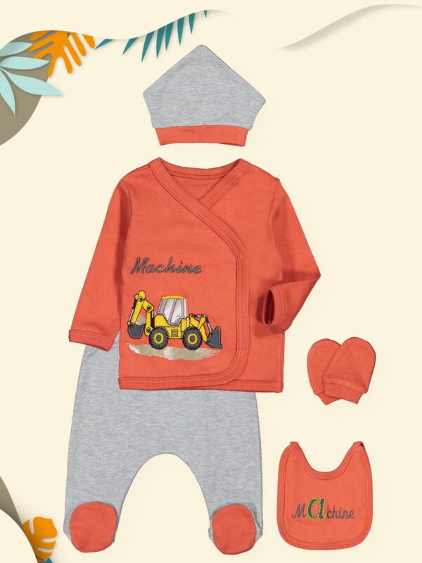 Βρεφικό Σετ για Αγόρι 5 τ.μ.χ Excavator R6041