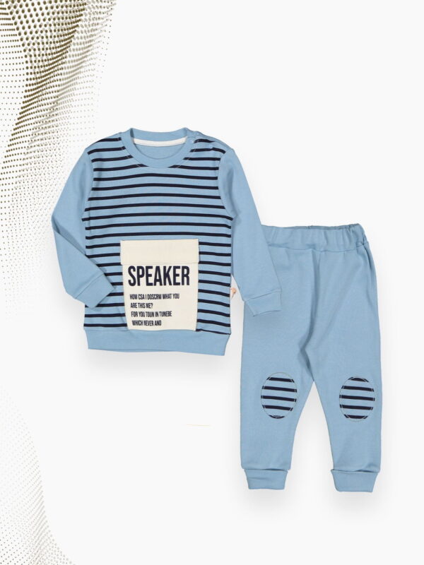 Βρεφικό Σετ Για Αγόρι Μπλουζάκι Παντελονάκι W1868