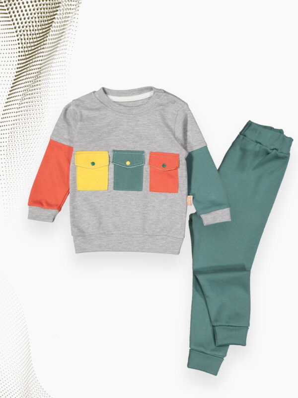 Βρεφικό Σετ Για Αγόρι Μπλουζάκι Παντελονάκι W1881