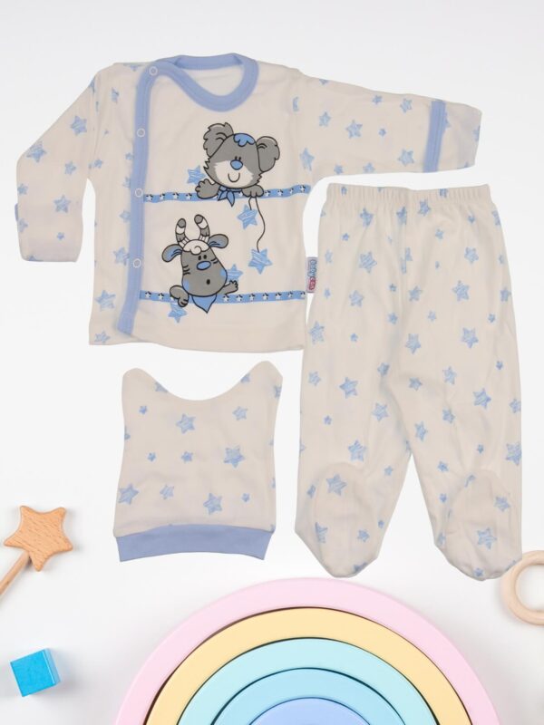 Βρεφικό Σετ Happy Animals Με Σκουφάκι R9303