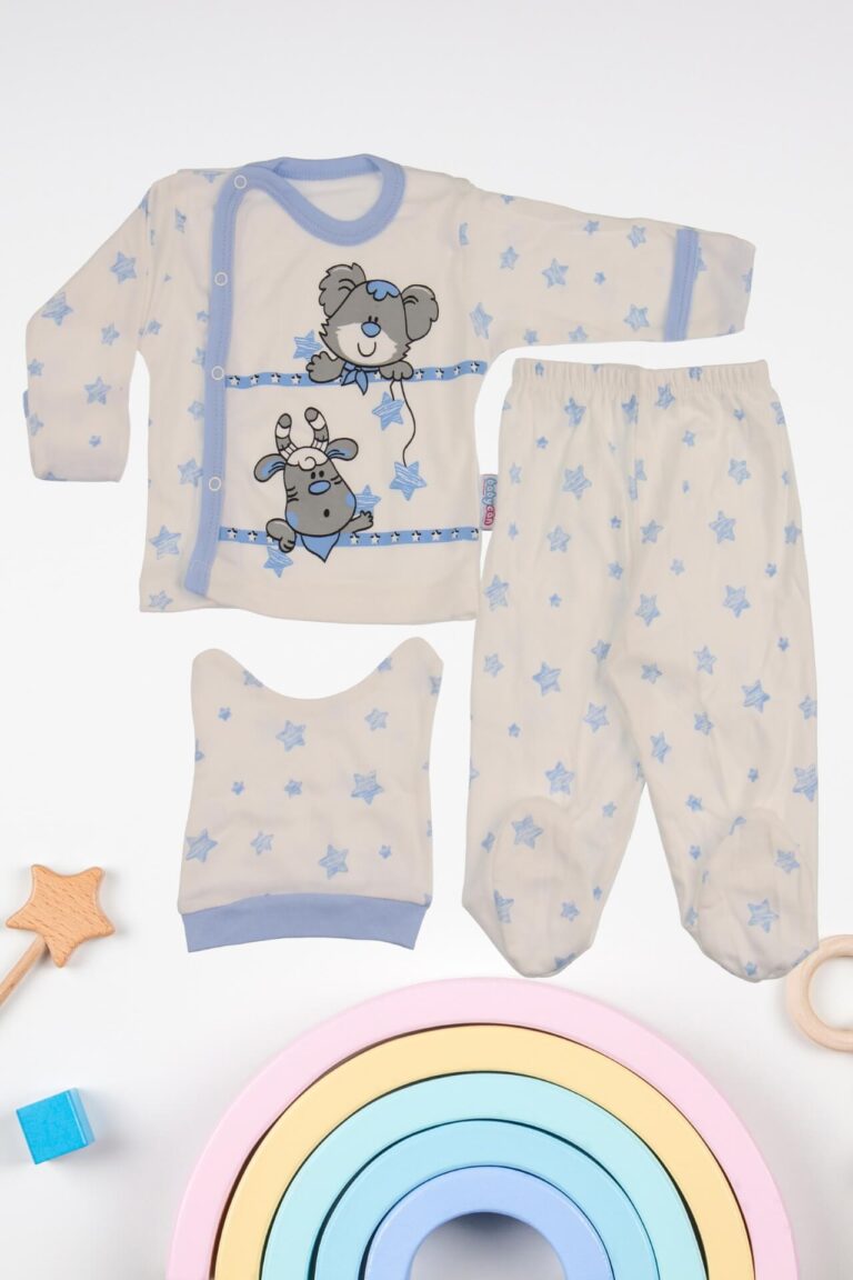 Βρεφικό Σετ Happy Animals Με Σκουφάκι R9303