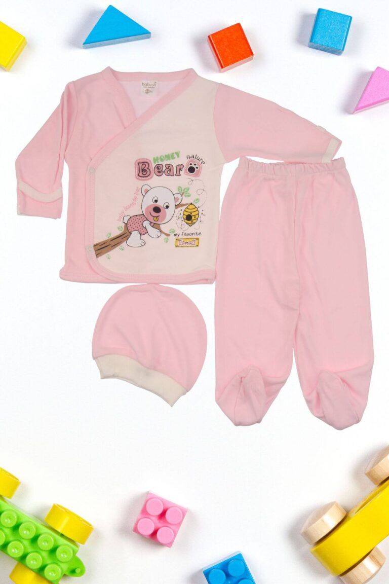 Βρεφικό Σετ Teddy Bear Με Σκουφάκι R0428