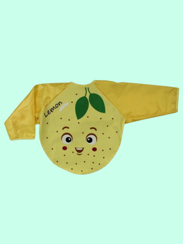 Αδιάβροχη Σαλιάρα Φαγητού Με Μανίκια Λεμόνι 6702