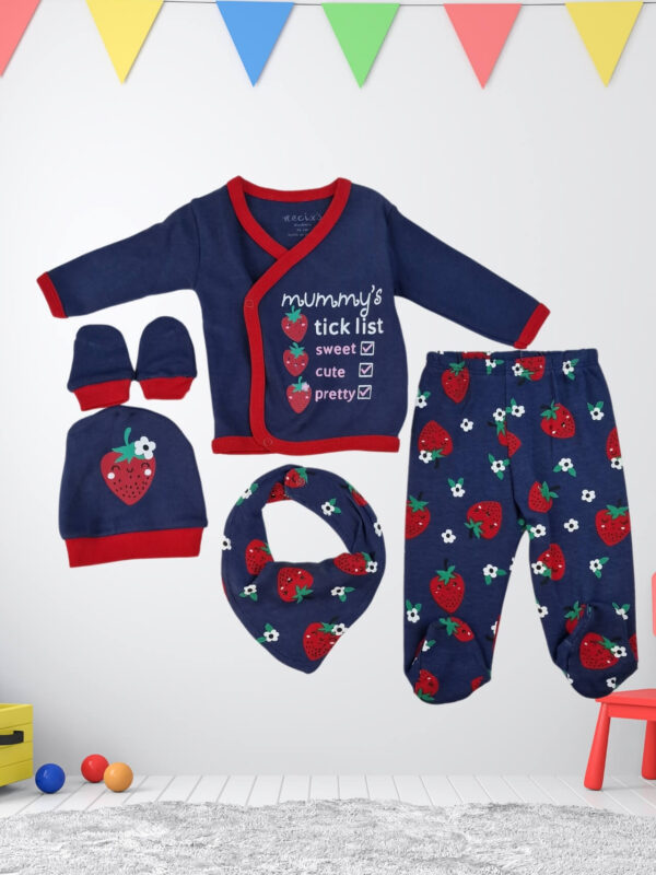 Βρεφικό Σετ Με Σχέδιο Φραουλίτσες W01502