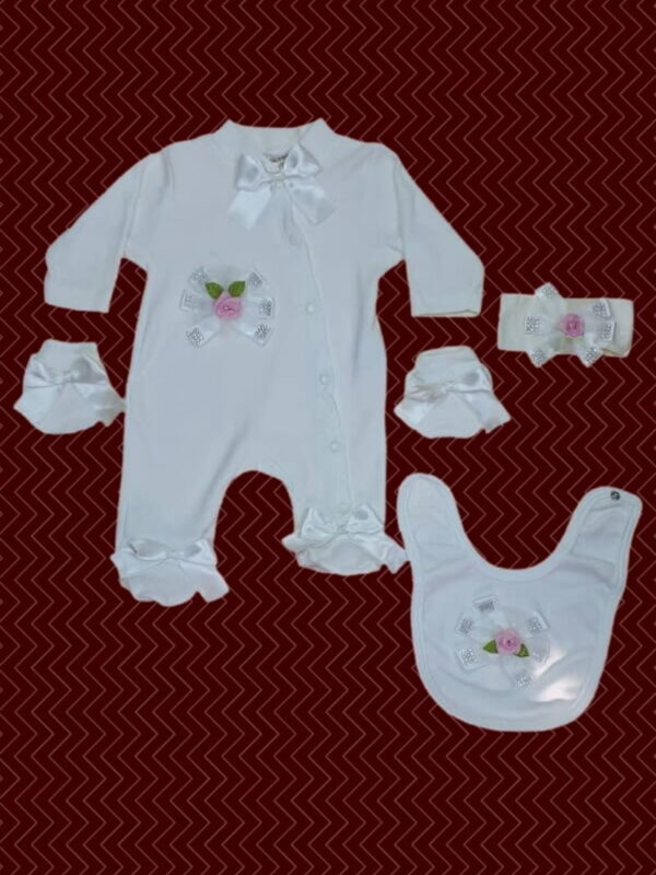 Βρεφικό Φορμάκι Λουλουδάτο Σετ 4 τμχ 0505