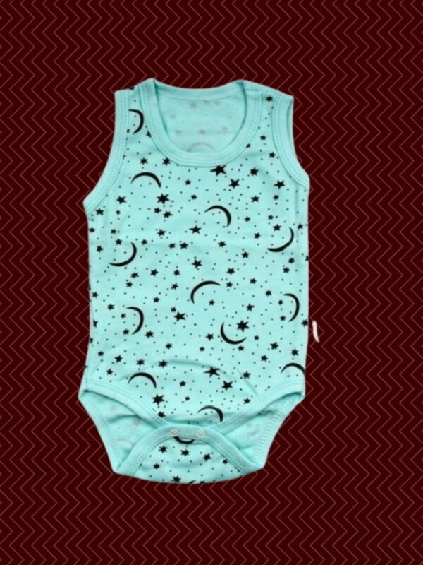 Κορμάκι Βρεφικό Moon And Stars Αμάνικο W1666