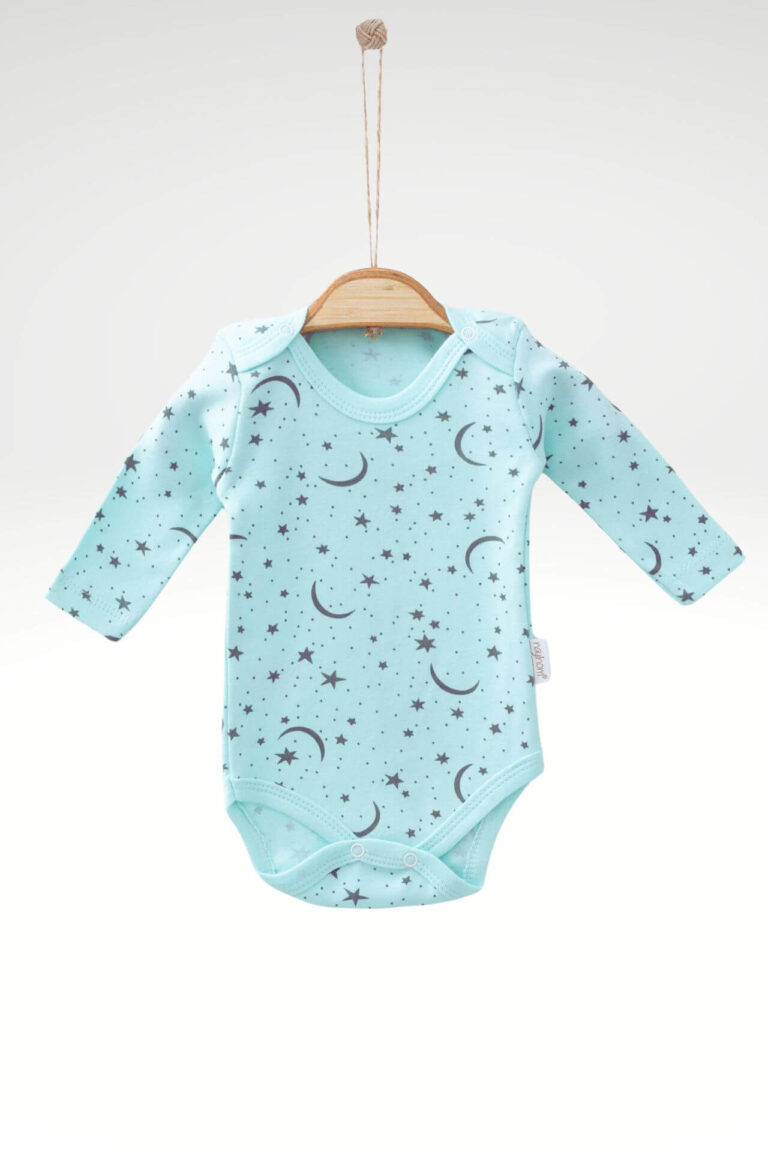 Κορμάκι Βρεφικό Moon And Stars Μακρύ Μανίκι W1662