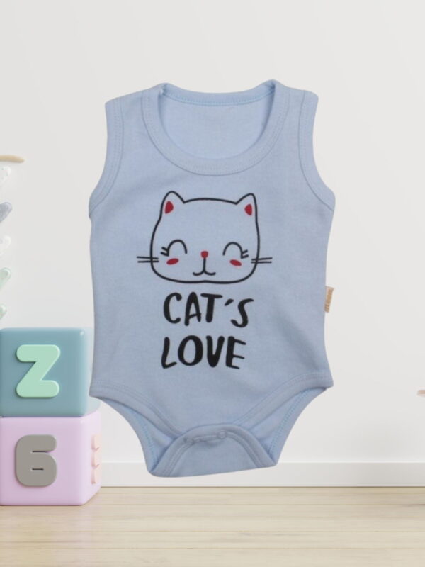 Κορμάκι Βρεφικό Αμάνικο Cat&apos;s Love W9002