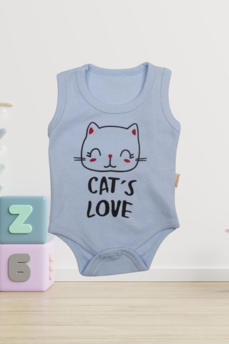 Κορμάκι Βρεφικό Αμάνικο Cat&apos;s Love W9002