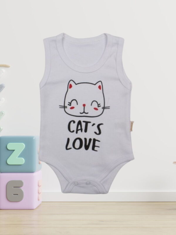 Κορμάκι Βρεφικό Αμάνικο Cat&apos;s Love R9002