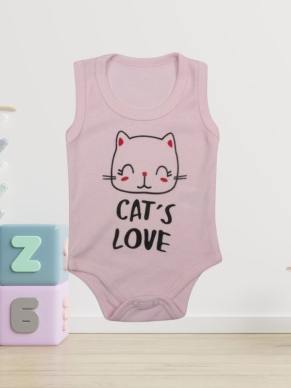 Κορμάκι Βρεφικό Αμάνικο Cat&apos;s Love D9002