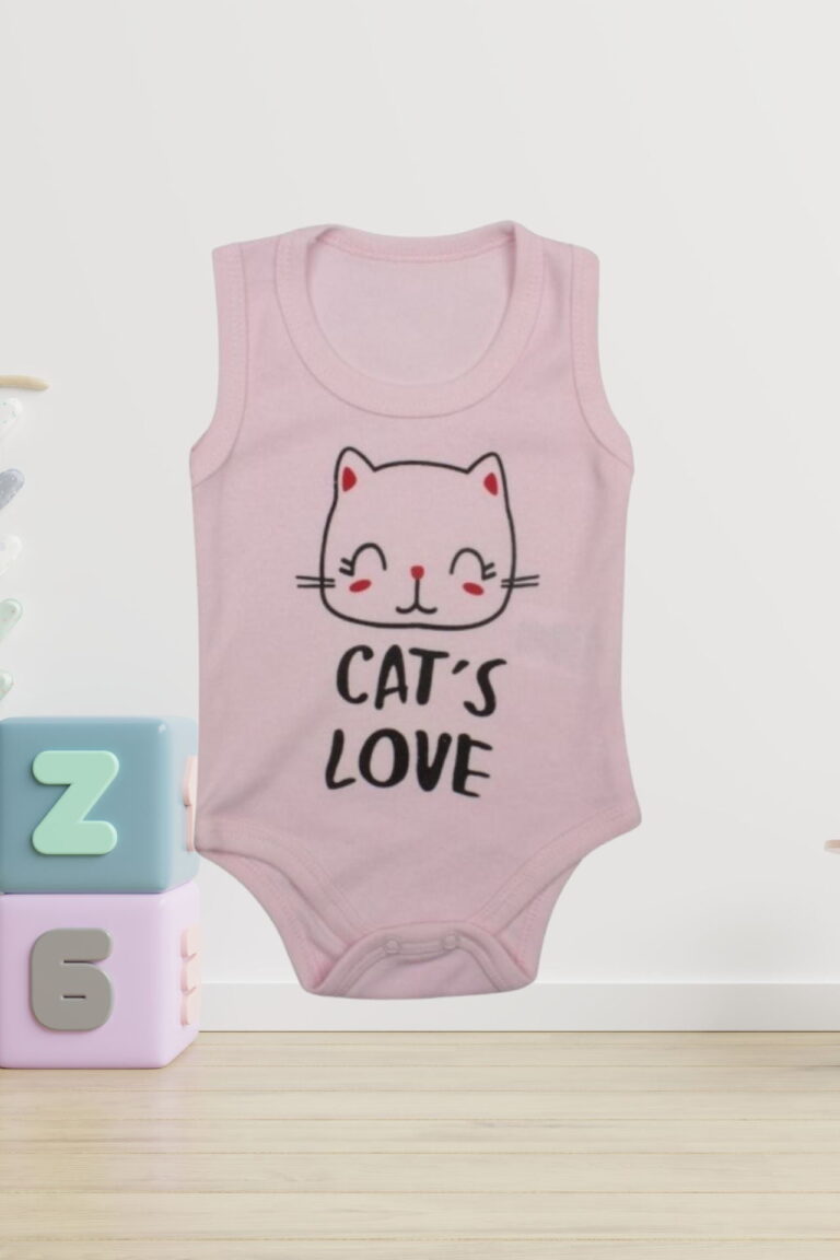 Κορμάκι Βρεφικό Αμάνικο Cat&apos;s Love D9002