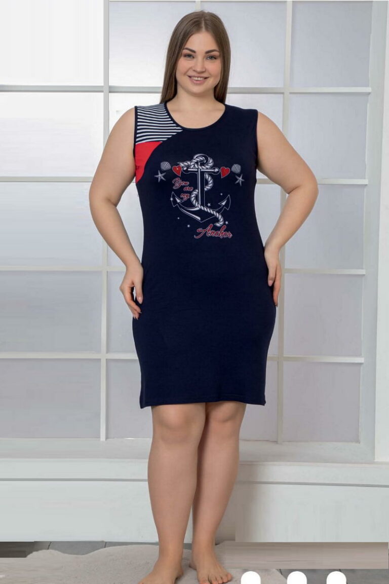 Νυχτικό Αμάνικο Plus Size 4981
