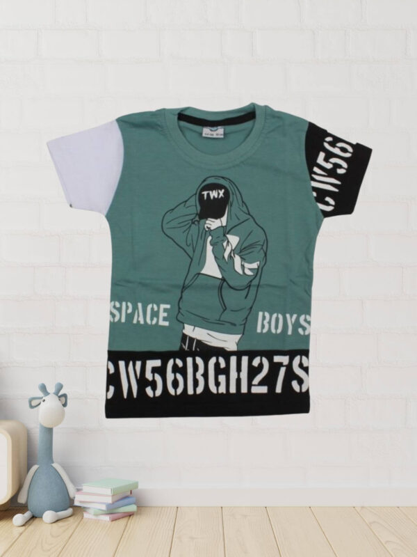 Παιδική Κοντομάνικη Μπλούζα Για Αγόρι 02-4430