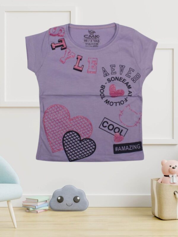 Παιδική Κοντομάνικη Μπλούζα Για Κορίτσια 01-30305