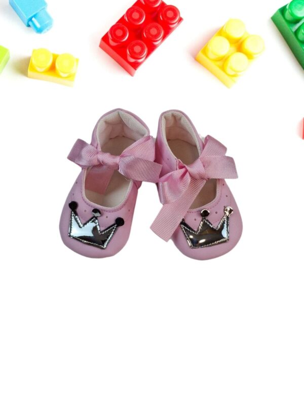 Παπούτσια Αγκαλιάς Δερματίνη Με Φιογκάκι W0627