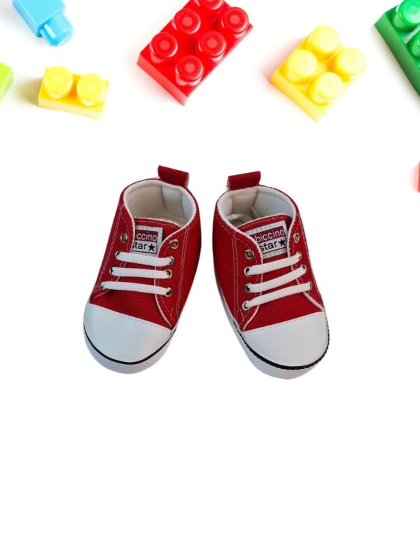 Παπούτσια Αγκαλιάς Υφασμάτινα Με Κορδόνια L0628