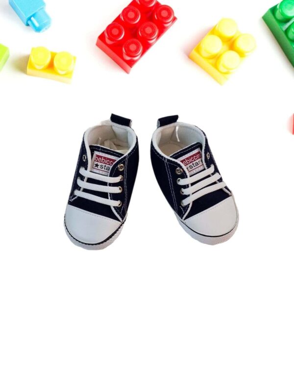 Παπούτσια Αγκαλιάς Υφασμάτινα Με Κορδόνια M0628