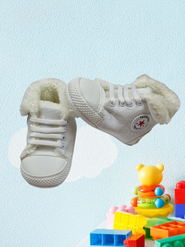 Παπούτσια Αγκαλιάς με Κορδόνια & Γούνα Q0229