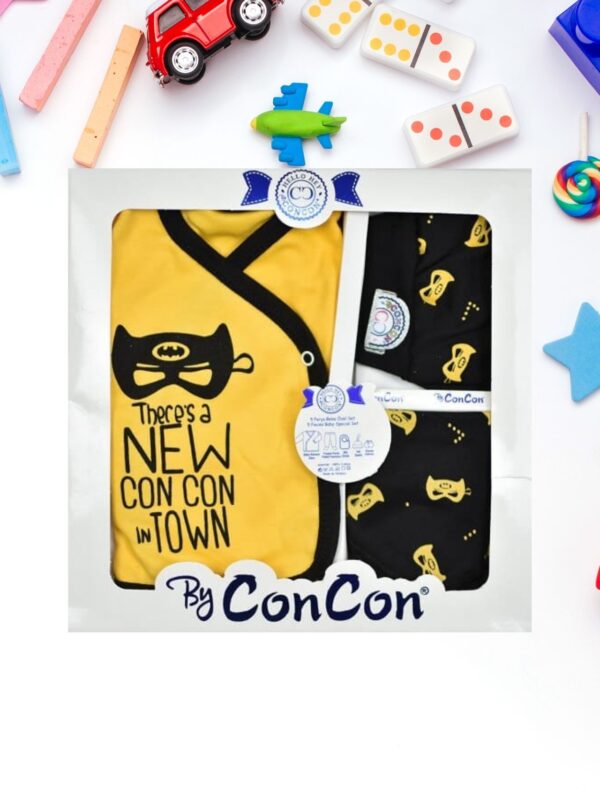 Σετ Δώρου για Νεογέννητο New Con Con In Town 5 τμχ. 0535