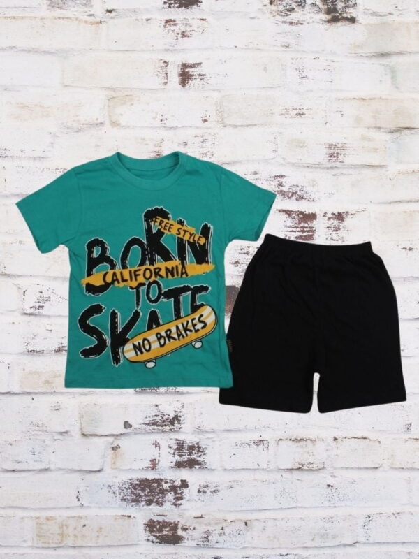Σετ Παιδικό Μπλουζάκι Παντελονάκι Born to Skate G0622