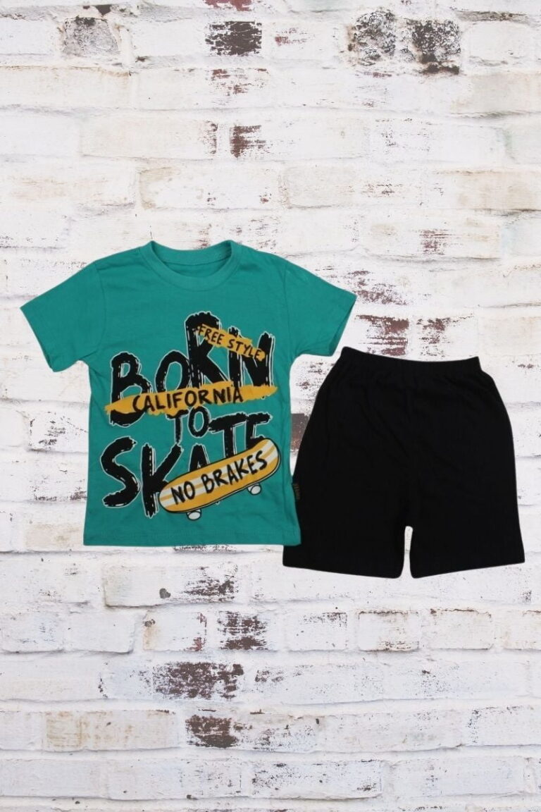 Σετ Παιδικό Μπλουζάκι Παντελονάκι Born to Skate G0622
