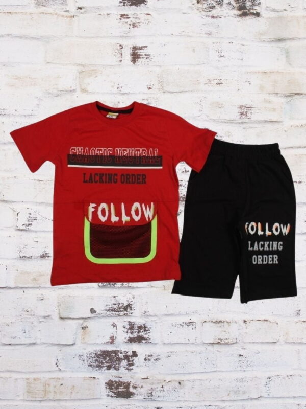 Σετ Παιδικό Μπλουζάκι Παντελονάκι Follow R7157