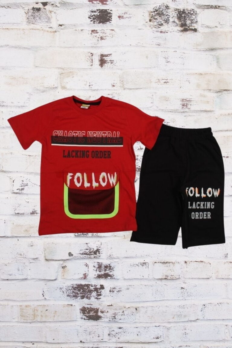 Σετ Παιδικό Μπλουζάκι Παντελονάκι Follow R7157