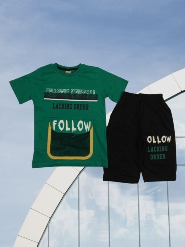 Σετ Παιδικό Μπλουζάκι Παντελονάκι Follow G7158