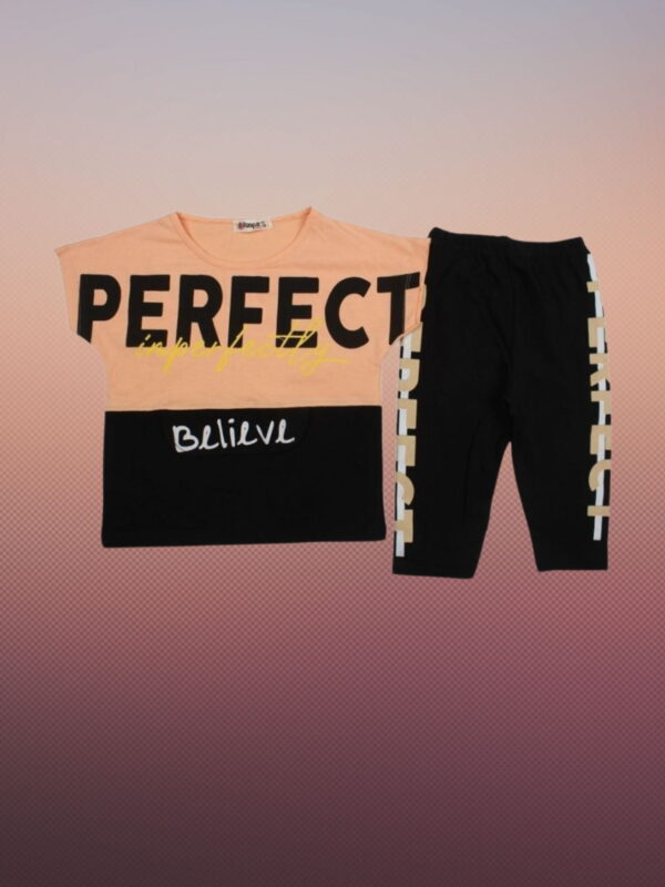 Σετ Παιδικό Μπλουζάκι Παντελονάκι Miss Perfect R0441