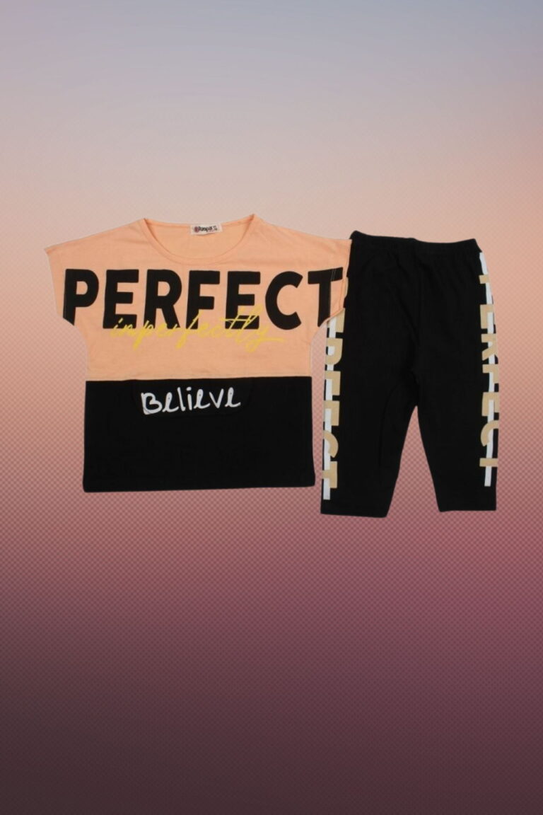 Σετ Παιδικό Μπλουζάκι Παντελονάκι Miss Perfect R0441