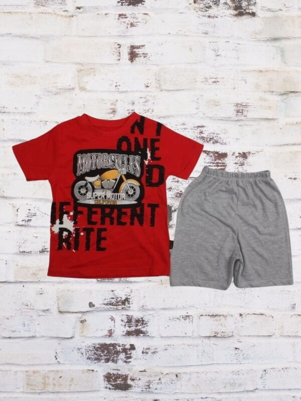 Σετ Παιδικό Μπλουζάκι Παντελονάκι Motor Print D0627