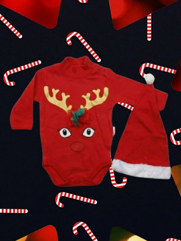 Χριστουγεννιάτικο Κορμάκι Με Σκουφάκι 9056