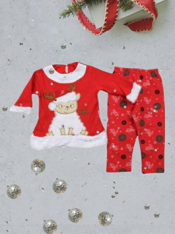 Χριστουγεννιάτικο Σετ Μπλουζάκι Παντελονάκι 9004