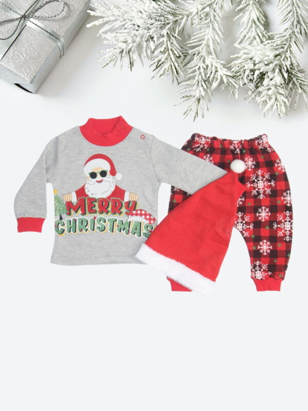 Χριστουγεννιάτικο Σετ Μπλουζάκι Παντελονάκι 9566